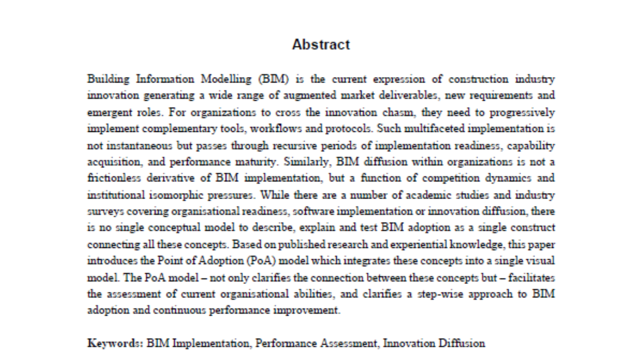 _Building Information Modelling Point of Adoption