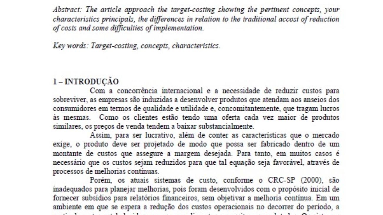 _Considerações Acerca do Custeio-meta (Target-Costing)