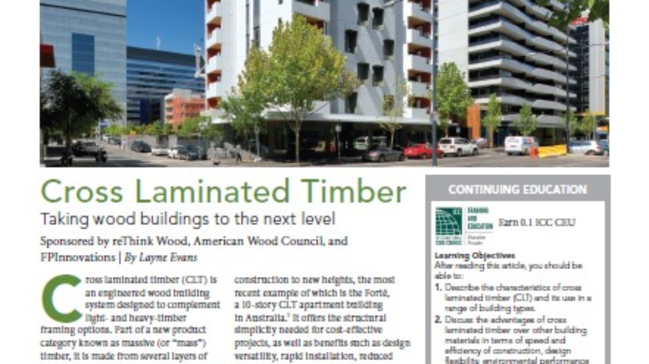 _Cross Laminated Timber - Taking wood buildings to the next level