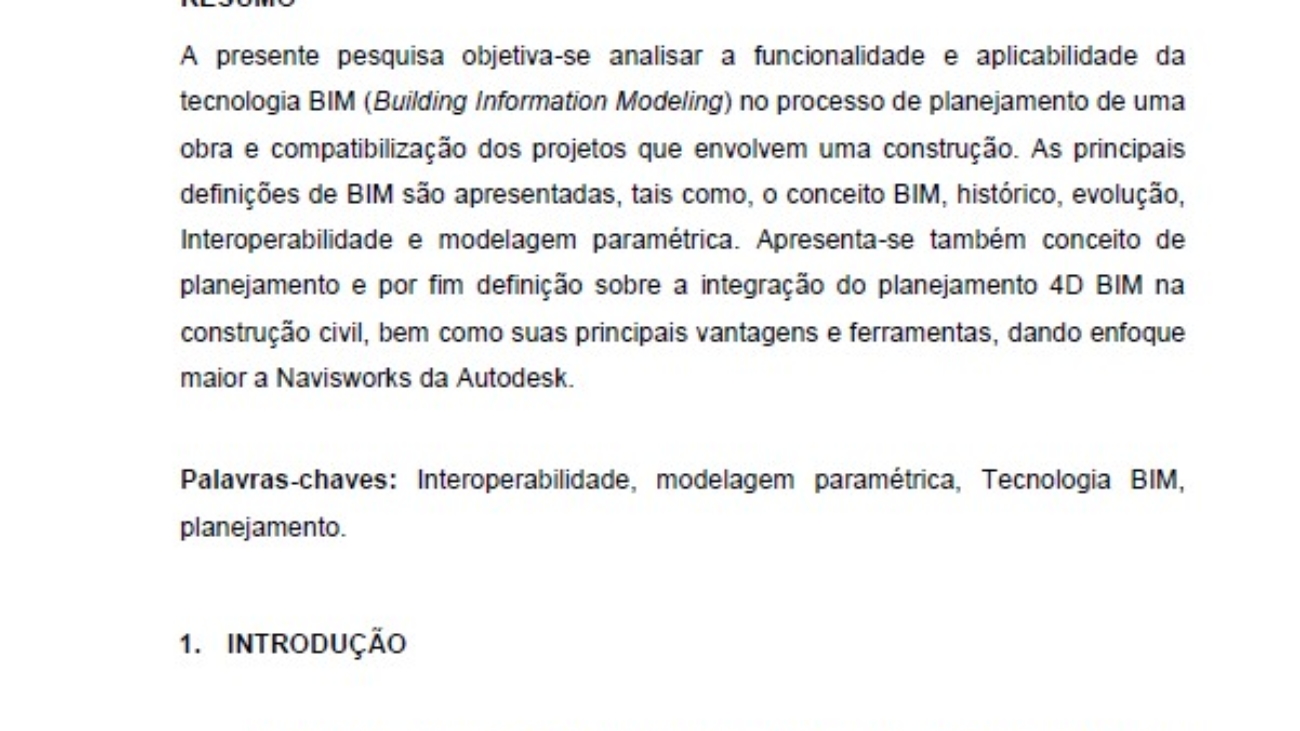 _Plataforma Bim Integrado Ao Planejamento 4d na Construção Civil