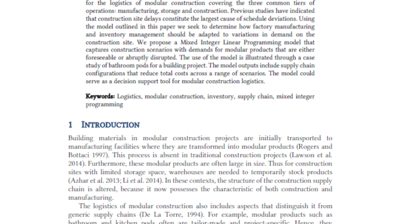 _Supply Chain Design For Modular Construction Projects