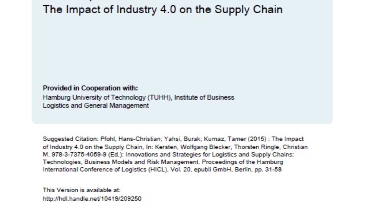 _The Impact of Industry 4.0 on the Supply Chain