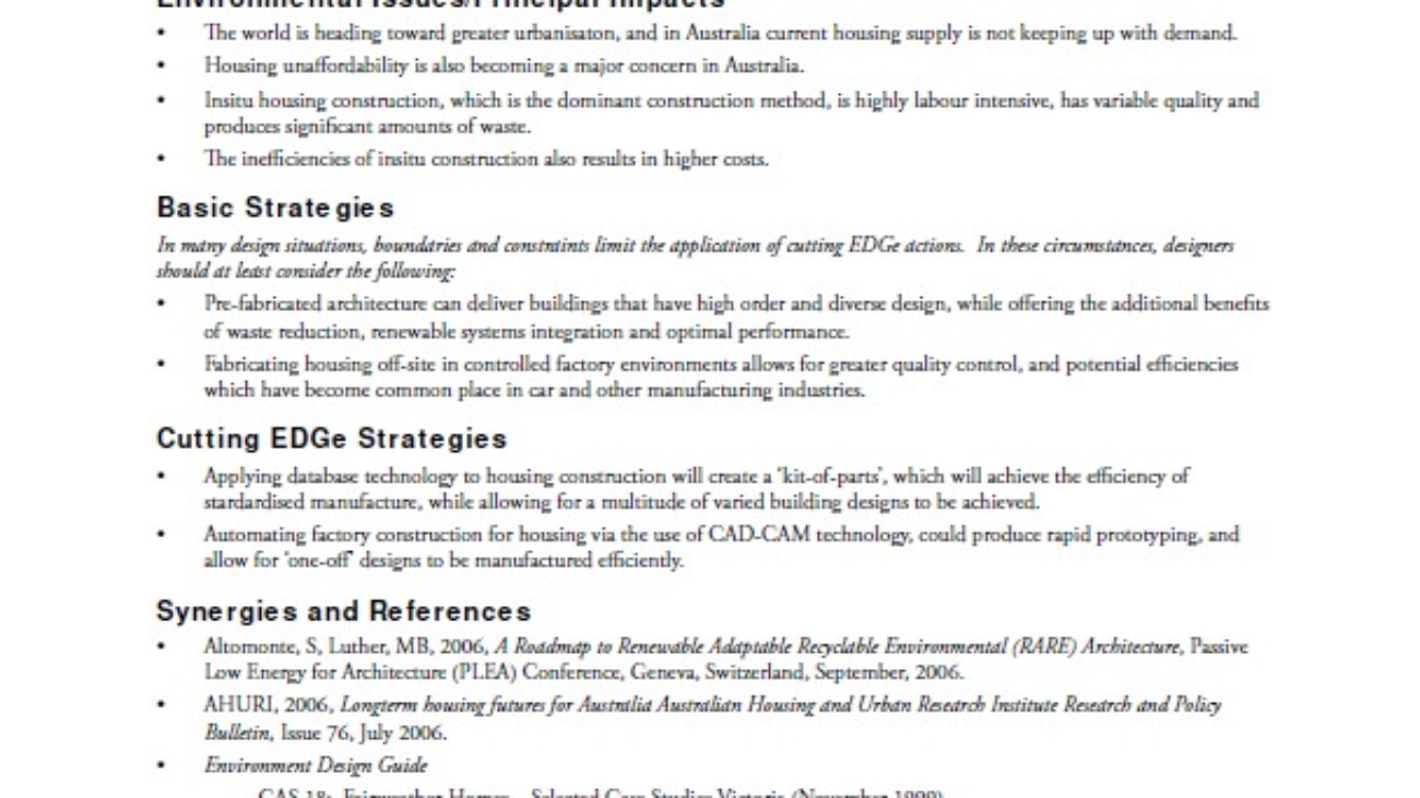 _Towards PrefabrIcated Sustainable Housing - An Introducition