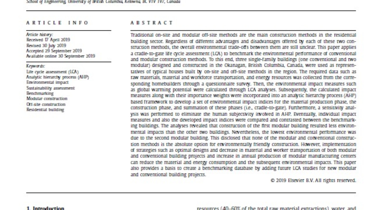 _Conventional Versus Modular Construction Methods A Comparative Cradle-to-gate LCA For Residential Buildings