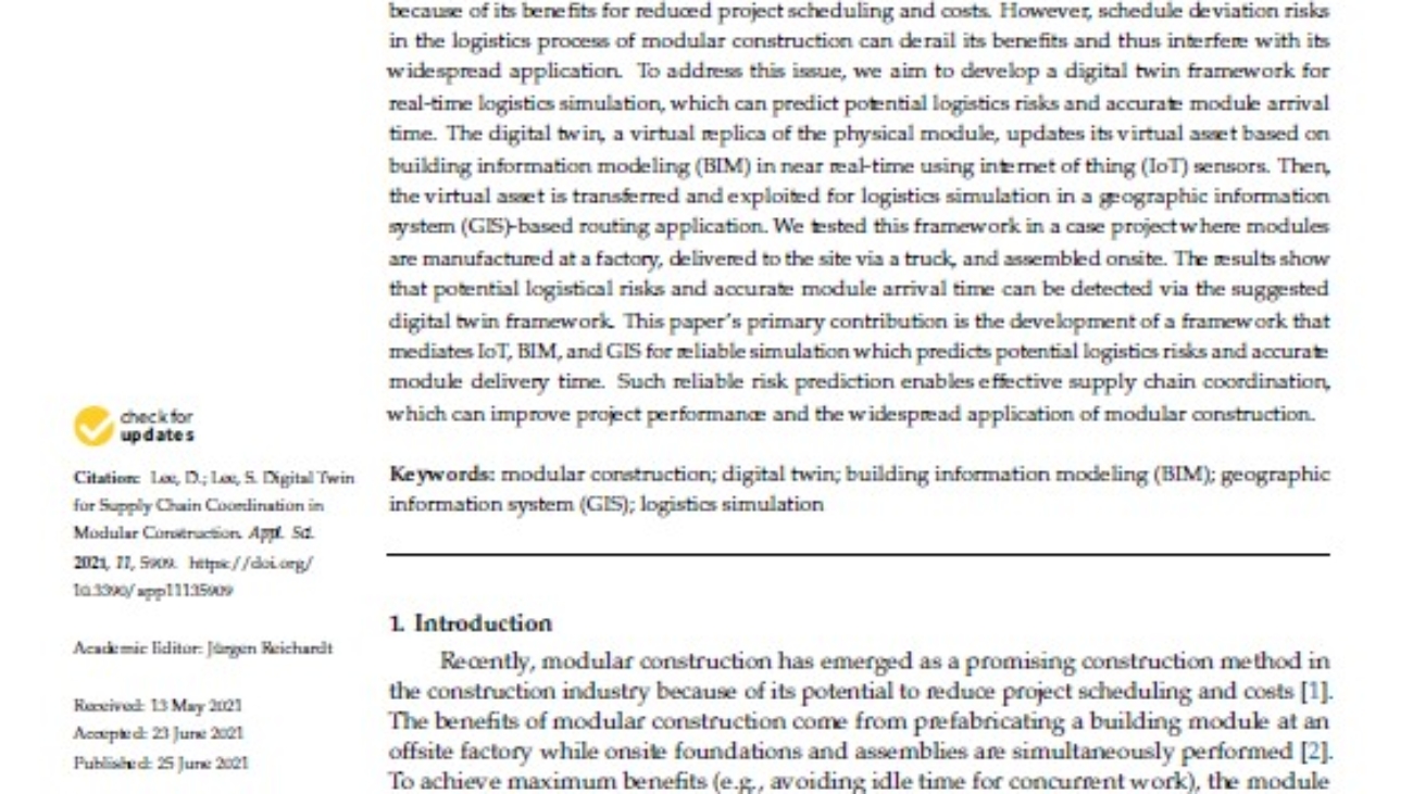 _Digital Twin for Supply Chain Coordination in Modular Construction