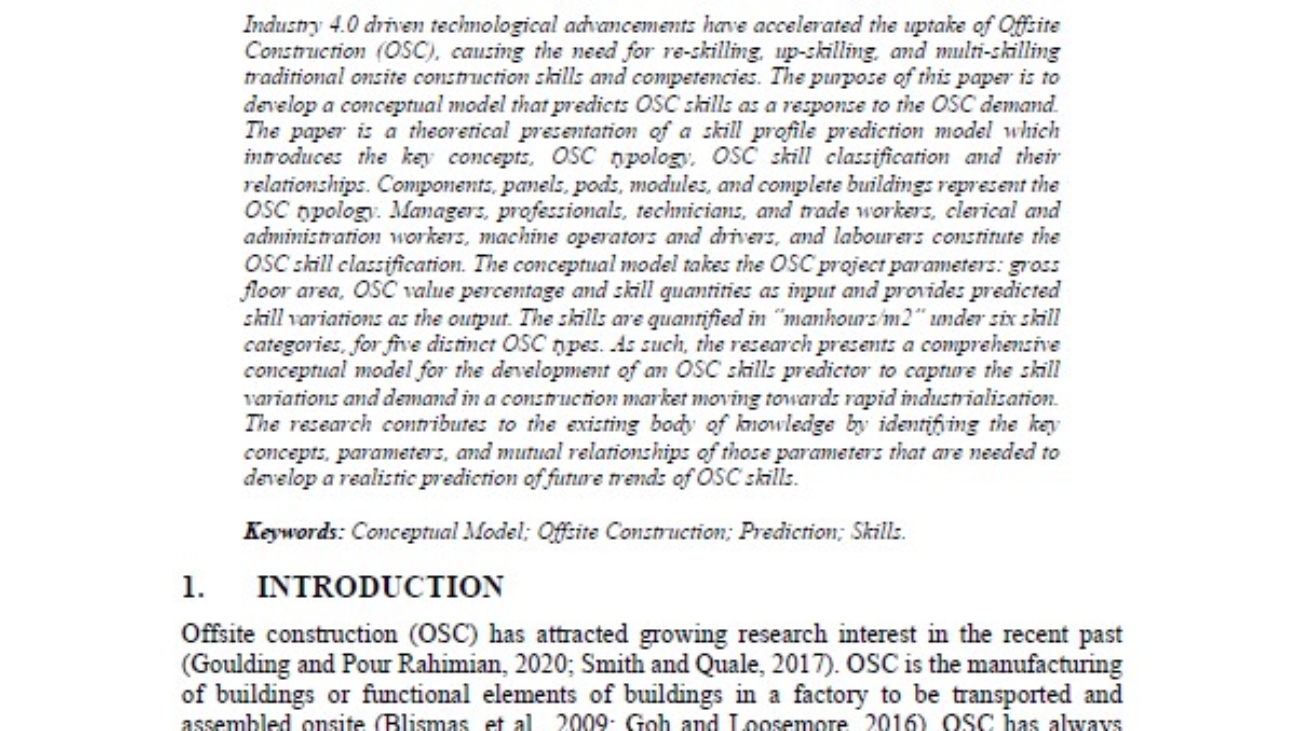 _Offsite Construction Skills Prediction a Conceptual Model