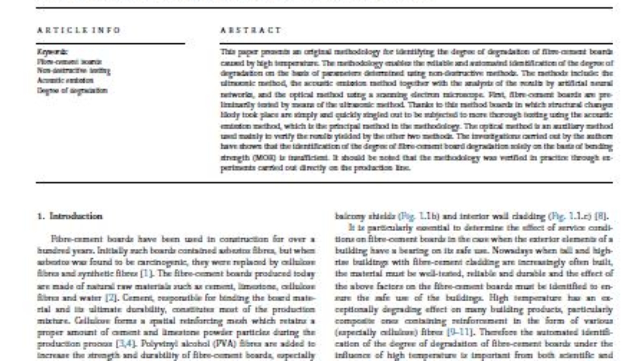 _Identification Of The Degree Of Fibre-cement Boards Degradation Under The Influence Of High Temperature
