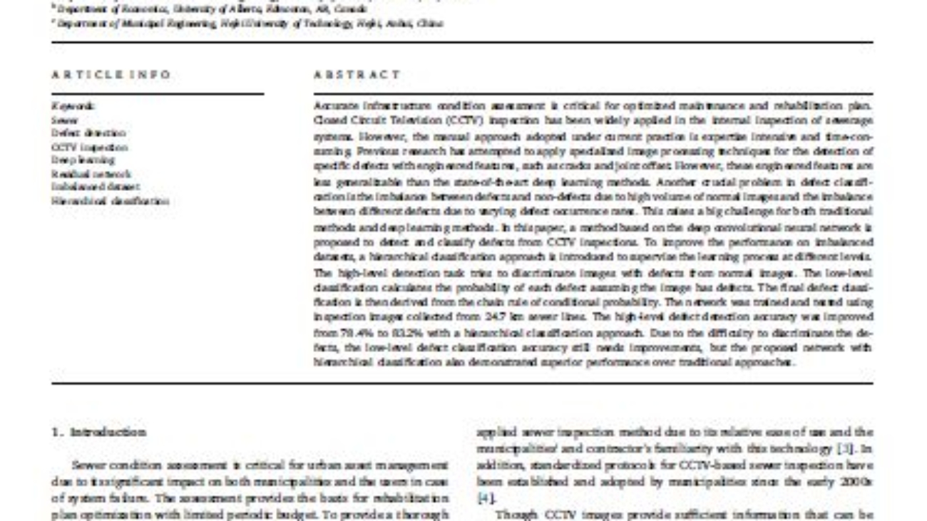 _Sewer Damage Detection From Imbalanced Cctv Inspection Data Using Deep