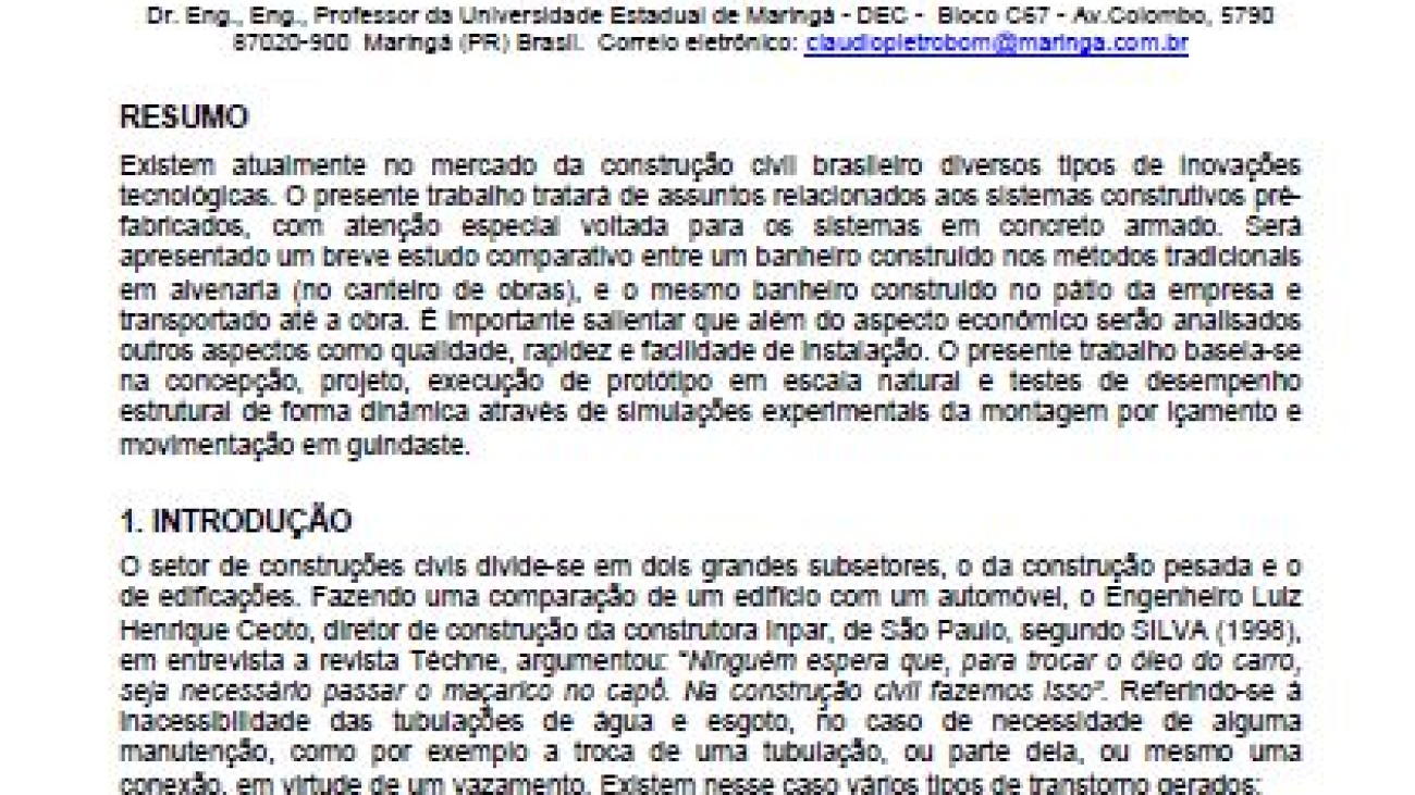 _Industrialização Fechada Um Breve Comparativo Entre Banheiro Convencional e Pré-fabricado