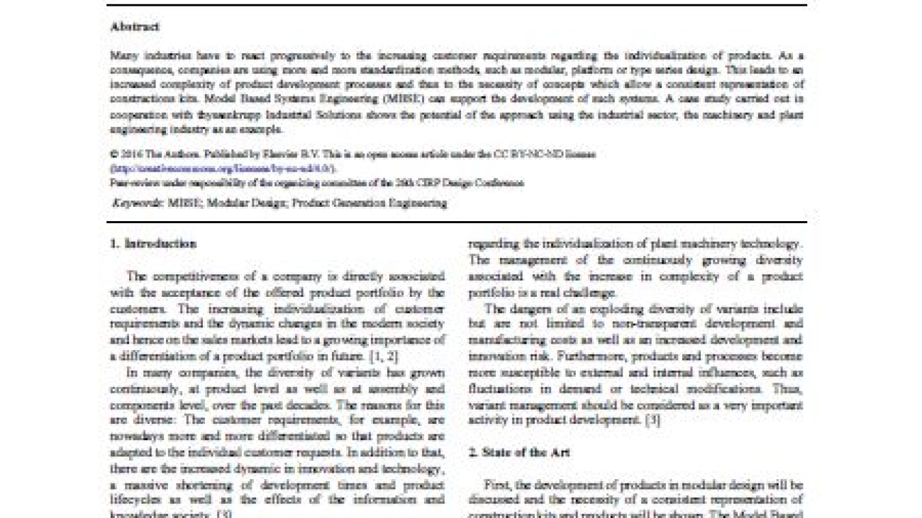 _Model Based Systems Engineering in Modular Design – A Potential Analysis using Portal Type Scraper Reclaimers as an Example