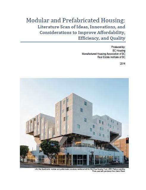 Modular and Prefabricated Housing: Literature Scan of Ideas, Innovations, and Considerations to Improve Affordability, Efficiency, and Quality