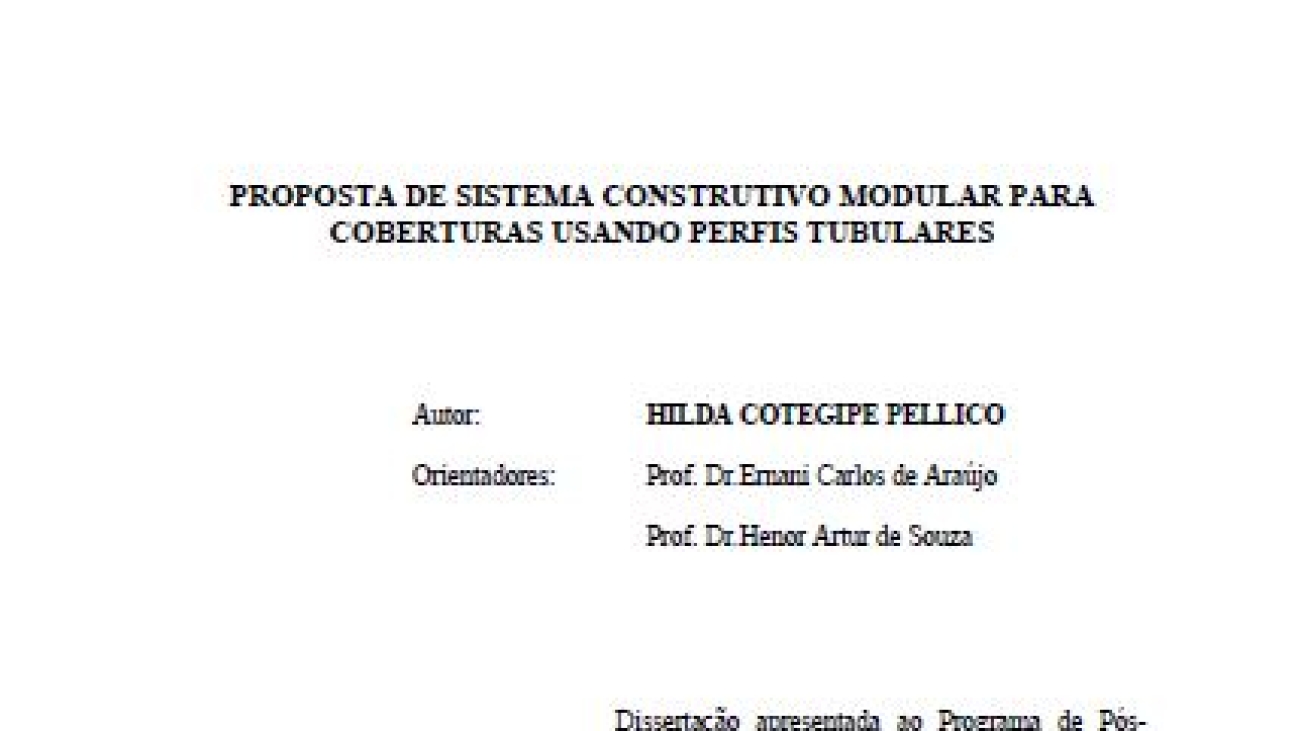 _Proposta de Sistema Construtivo Modular para Coberturas Usando Perfis Tubulares